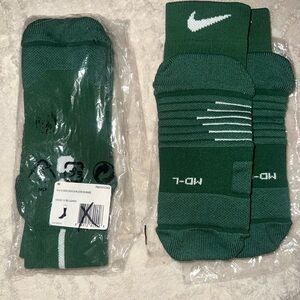 NIKE ELITE CUSHIONED HIGH QUARTER BASKETBALL SOCKS L GREEN/WHITE PSK090-342
